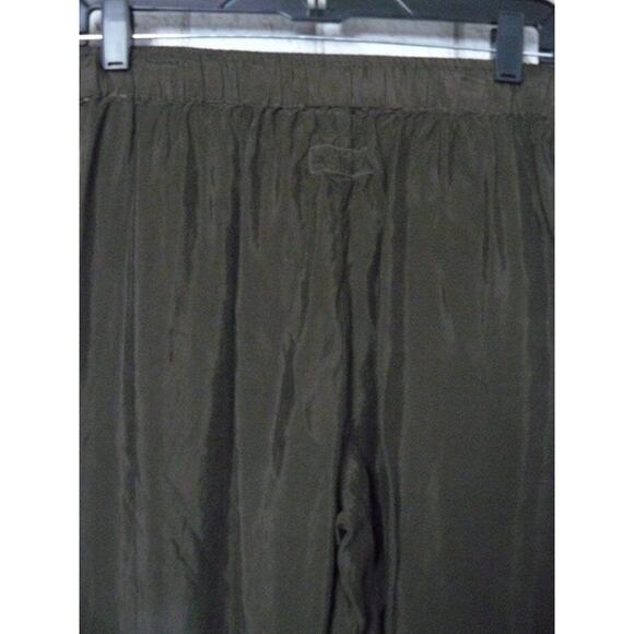 $220 Johnny Was Olive Green Embroidered Margo Satin Jogger Pants Small NEW - Picture 7 of 10